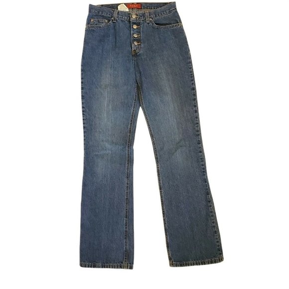 90s‎ Jeans High Waisted Mom Jeans Button Fly 6 x 32 - Picture 1 of 7